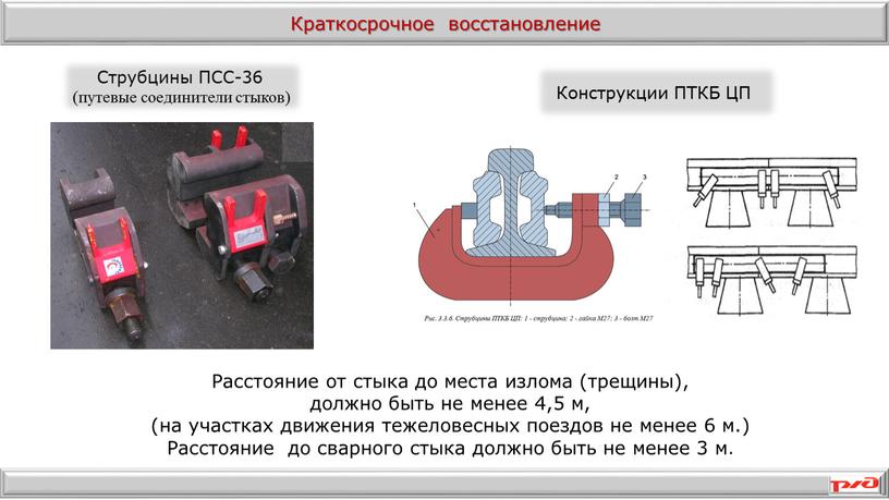 Струбцины ПСС-36 (путевые соединители стыков)