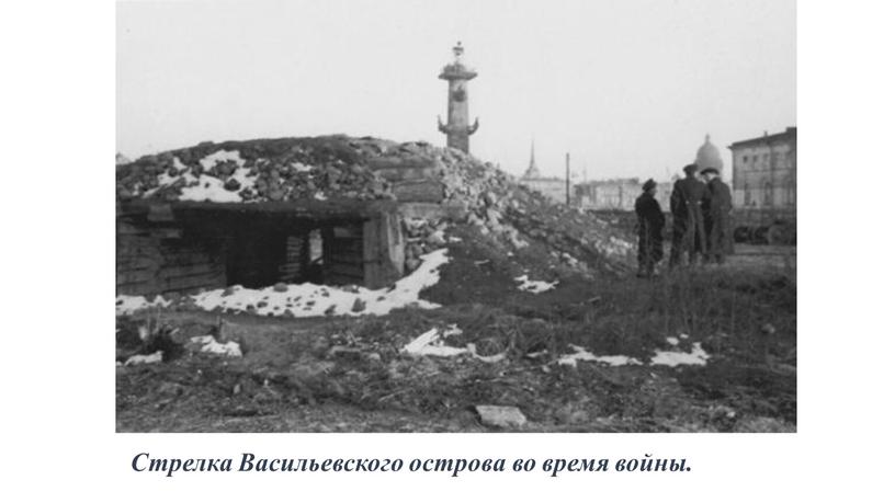 Стрелка Васильевского острова во время войны
