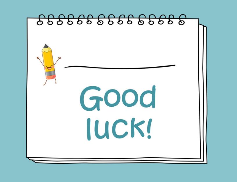 Good luck!