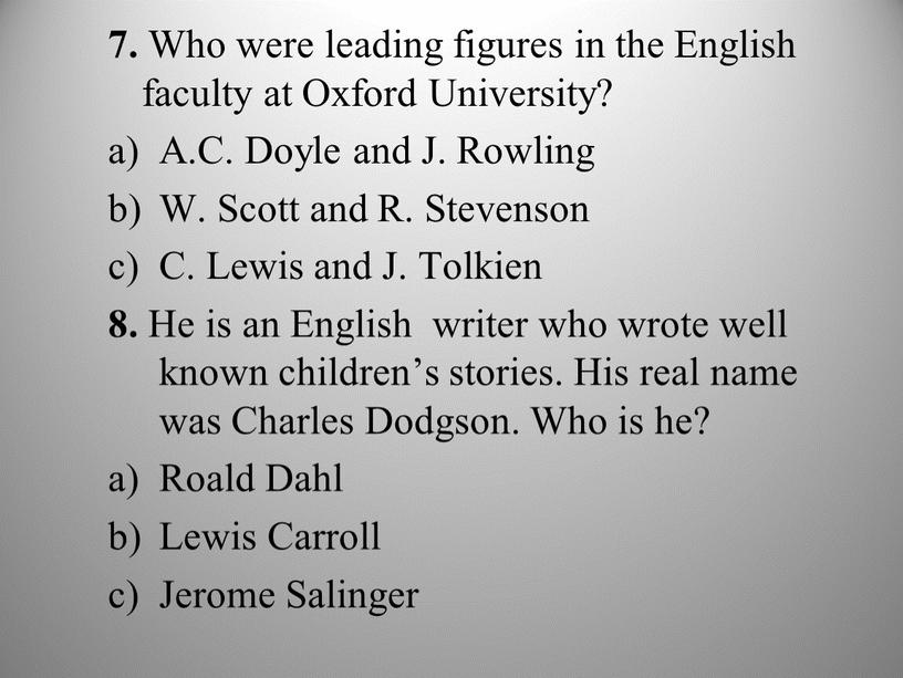 Who were leading figures in the