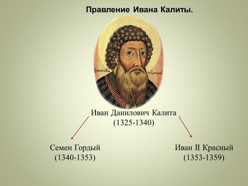 Правление Ивана Калиты. Семен Гордый (1340-1353)