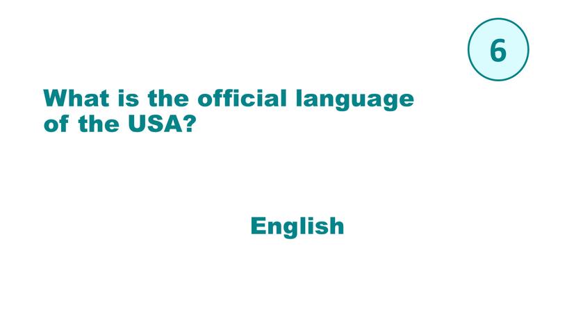 English What is the official language of the