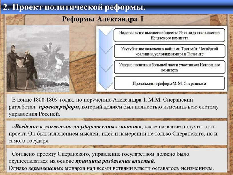 В конце 1808-1809 годах, по поручению