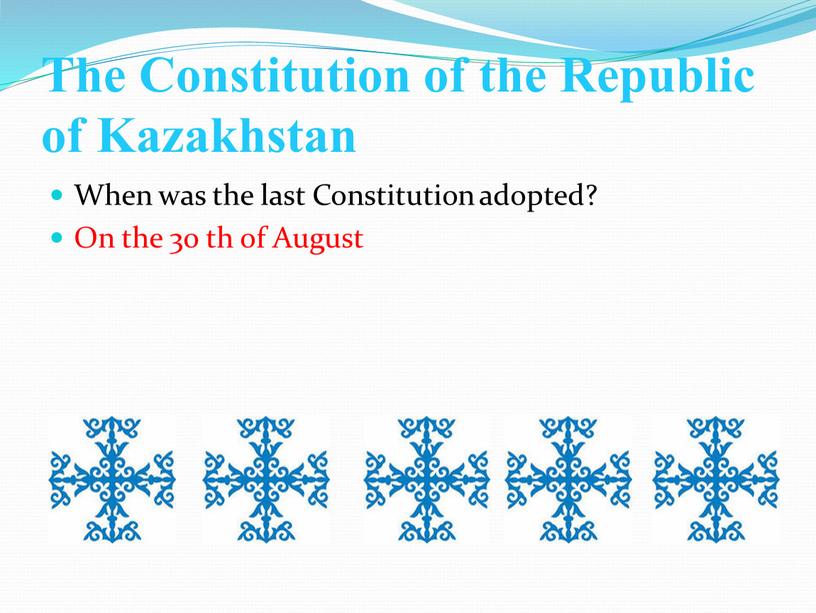 The Constitution of the Republic of