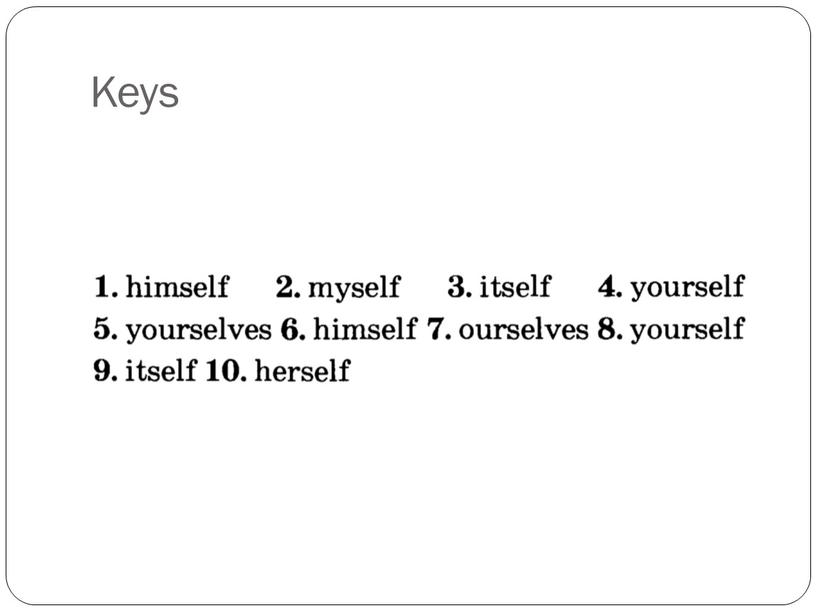 Keys