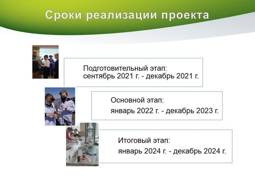 Сроки реализации проекта