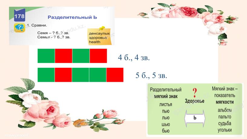 4 б., 4 зв. 5 б., 5 зв.