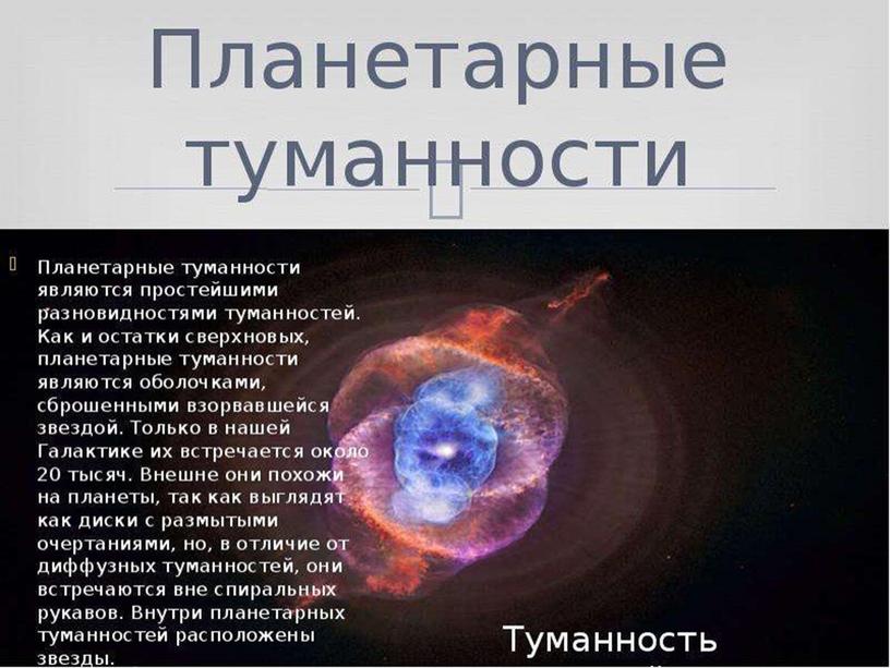 Презентация по астрономии. 10-11 класс. Тема:"История изучения черных дыр и планетарных туманностей".."