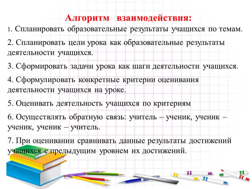 Алгоритм взаимодействия: 1.