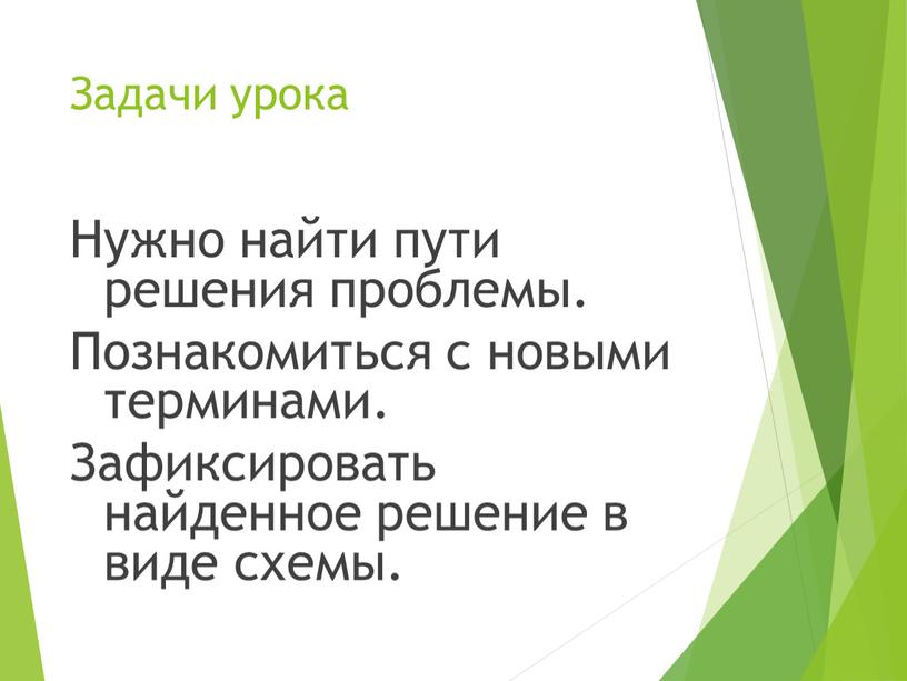 Задачи урока Нужно найти пути решения проблемы