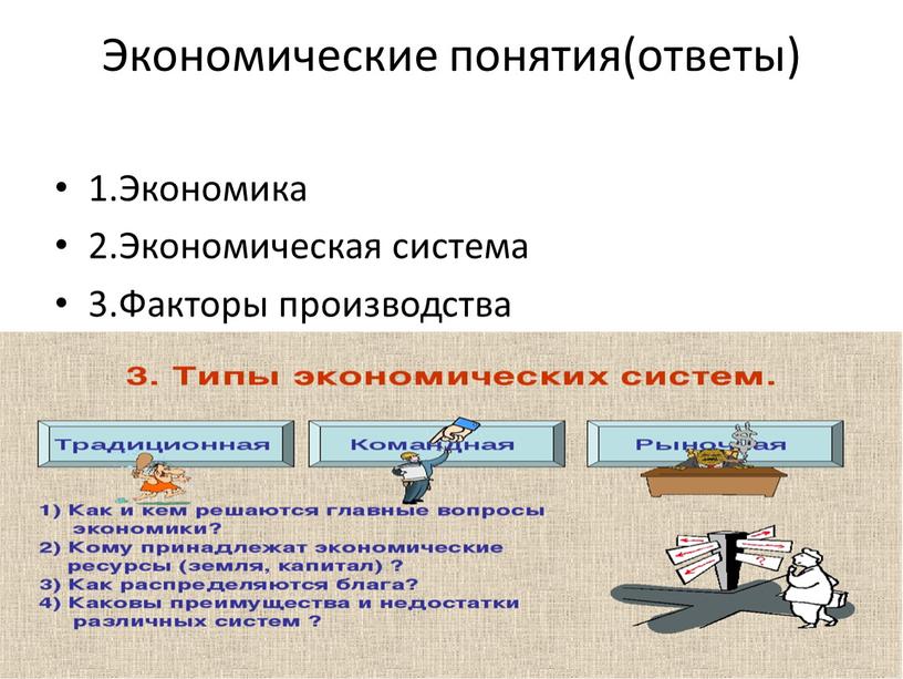 Экономические понятия(ответы) 1