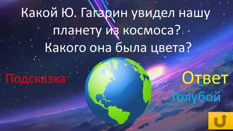 Какой Ю. Гагарин увидел нашу планету из космоса?