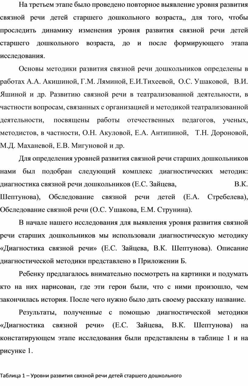 На третьем этапе было проведено повторное выявление уровня развития связной речи детей старшего дошкольного возраста,, для того, чтобы проследить динамику изменения уровня развития связной речи…