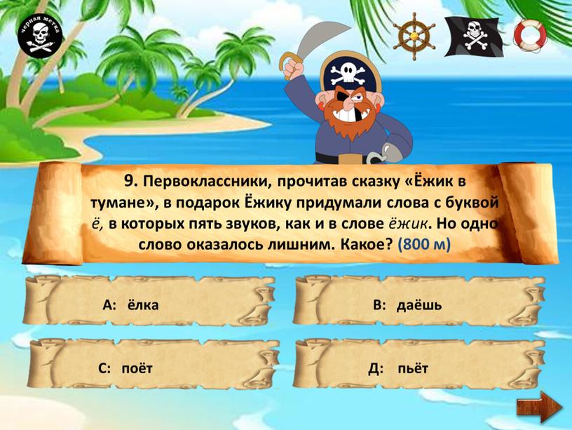 Первоклассники, прочитав сказку «Ёжик в тумане», в подарок Ёжику придумали слова с буквой ё, в которых пять звуков, как и в слове ёжик