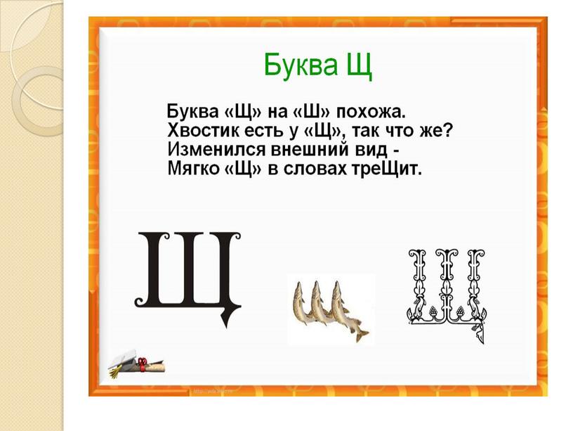 Презентация на тему: "Знакомство с алфавитом. Звук и буква Щ"