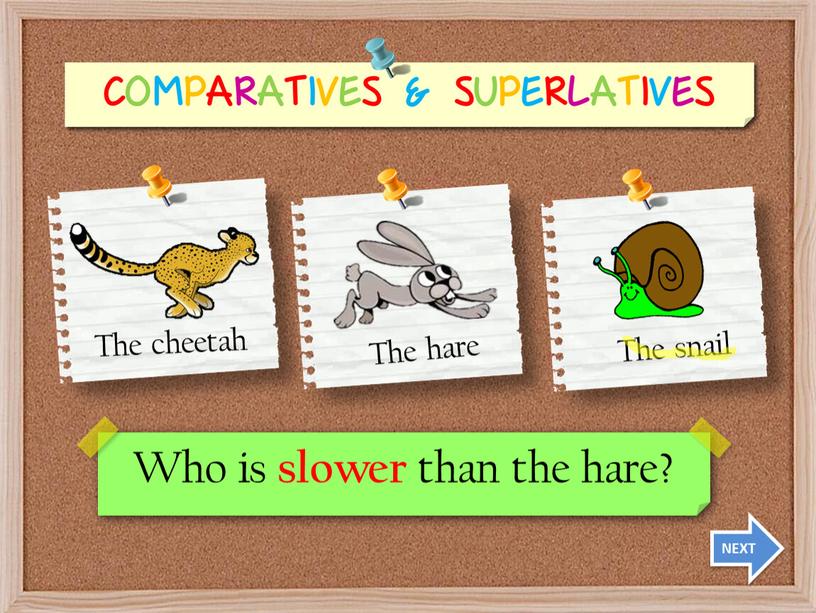 Who is slower than the hare?