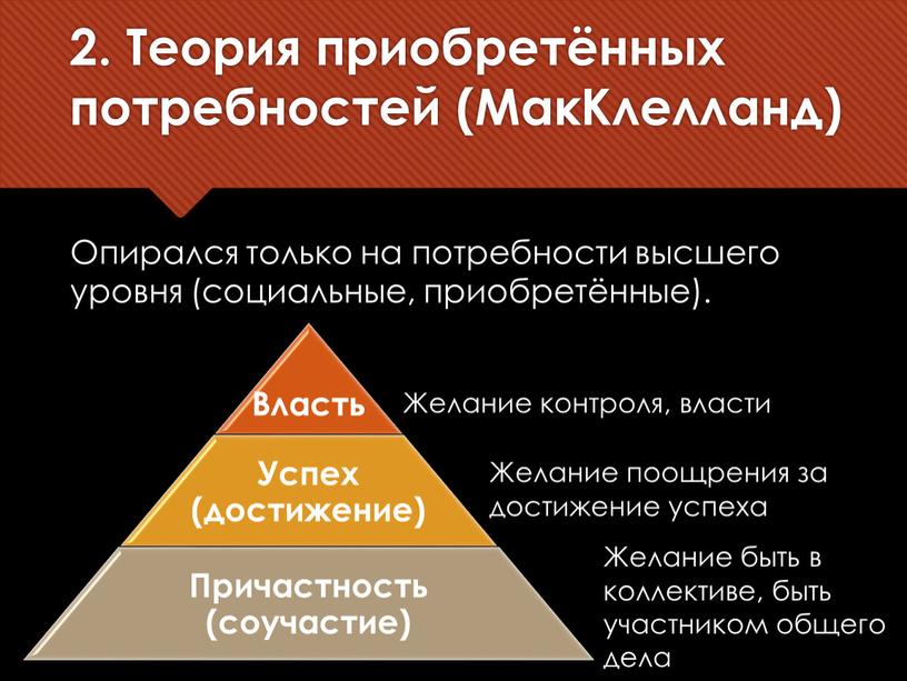 Теория приобретённых потребностей (МакКлелланд)