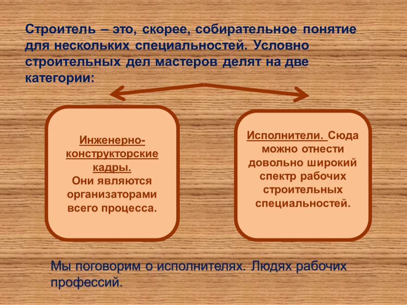 Строитель – это, скорее, собирательное понятие для нескольких специальностей