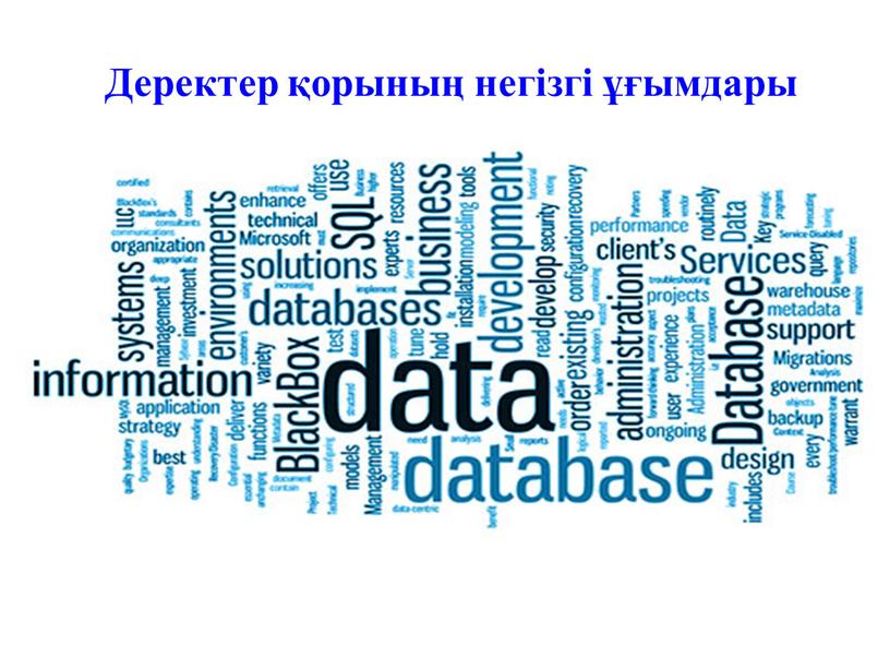 Деректер базасы презентация