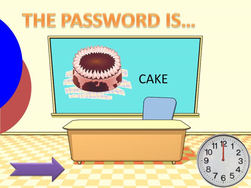 CAKE THE PASSWORD IS…