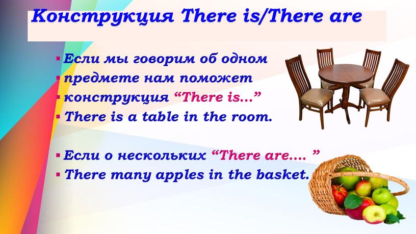 Конструкция There is/There are