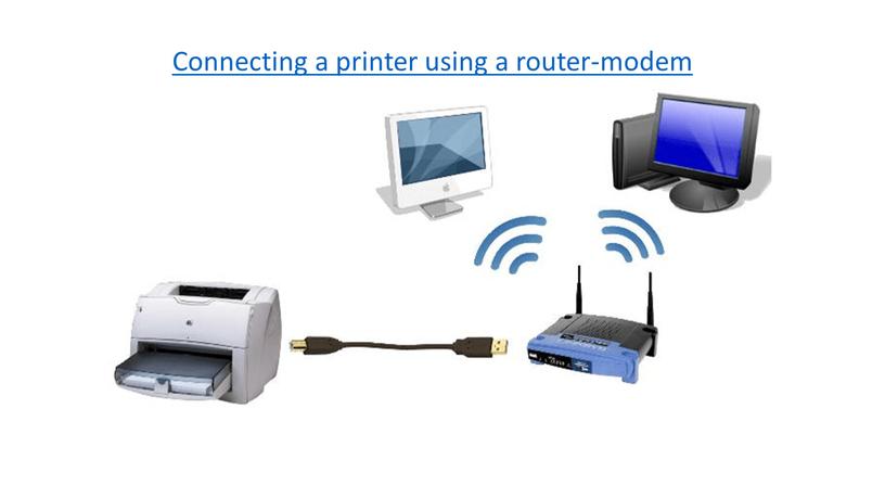 Connecting a printer using a router-modem