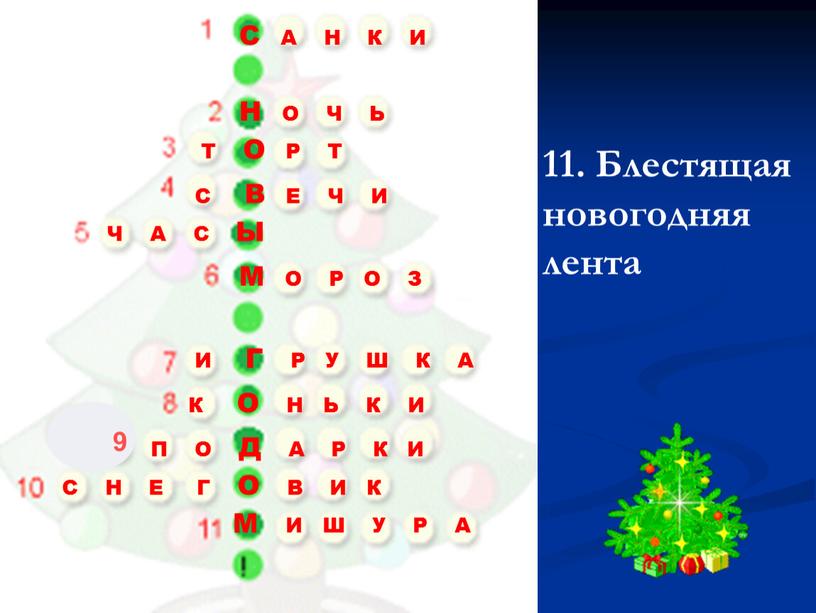 Блестящая новогодняя лента С