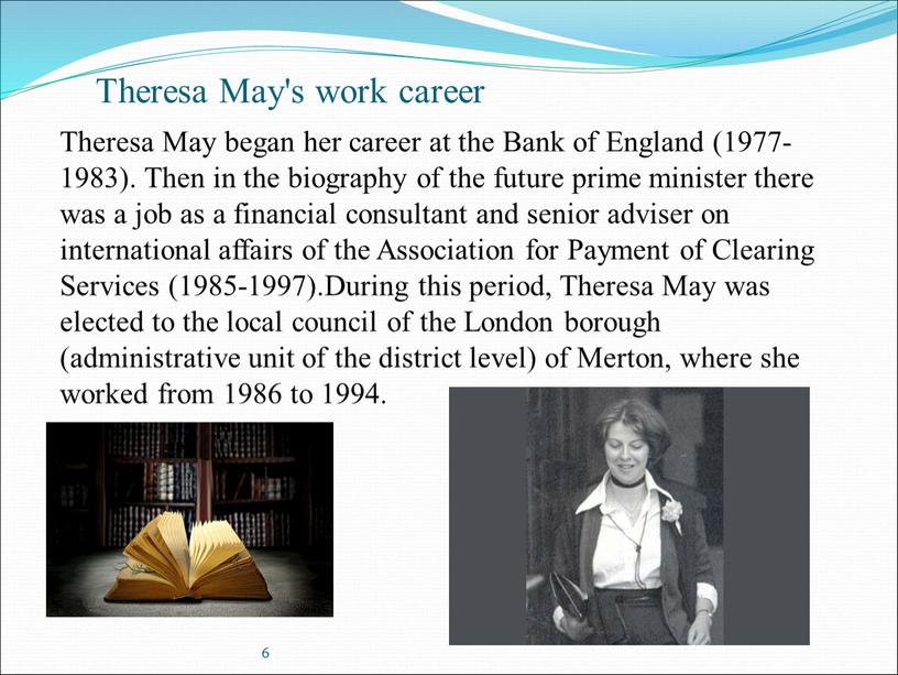 Theresa May's work career Theresa