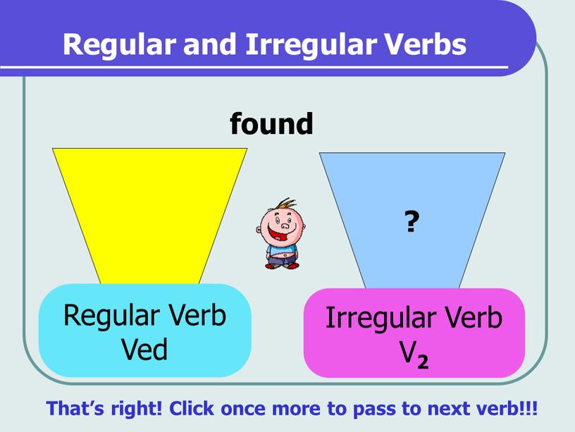 Regular and Irregular Verbs ? found