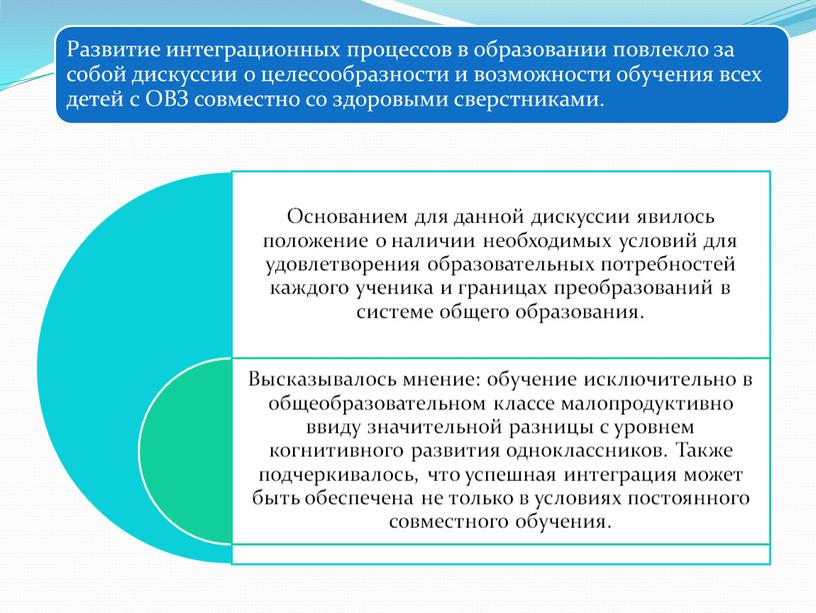 Варианты моделей включения детей с ОВЗ в образовательный процесс.