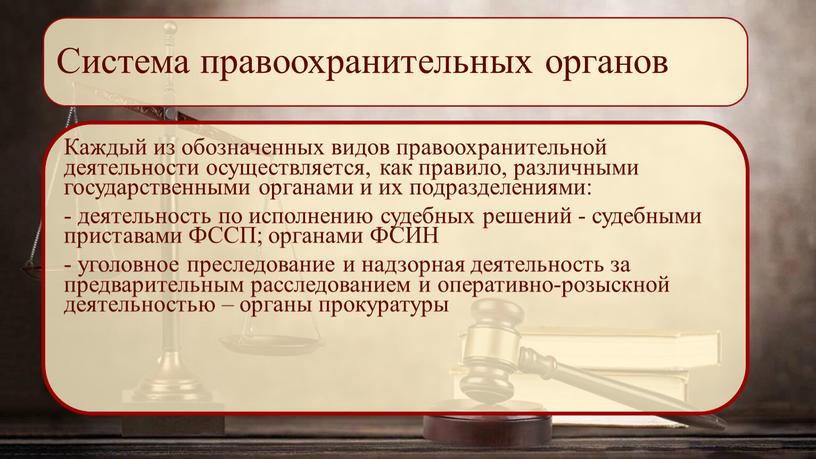 Система правоохранительных органов