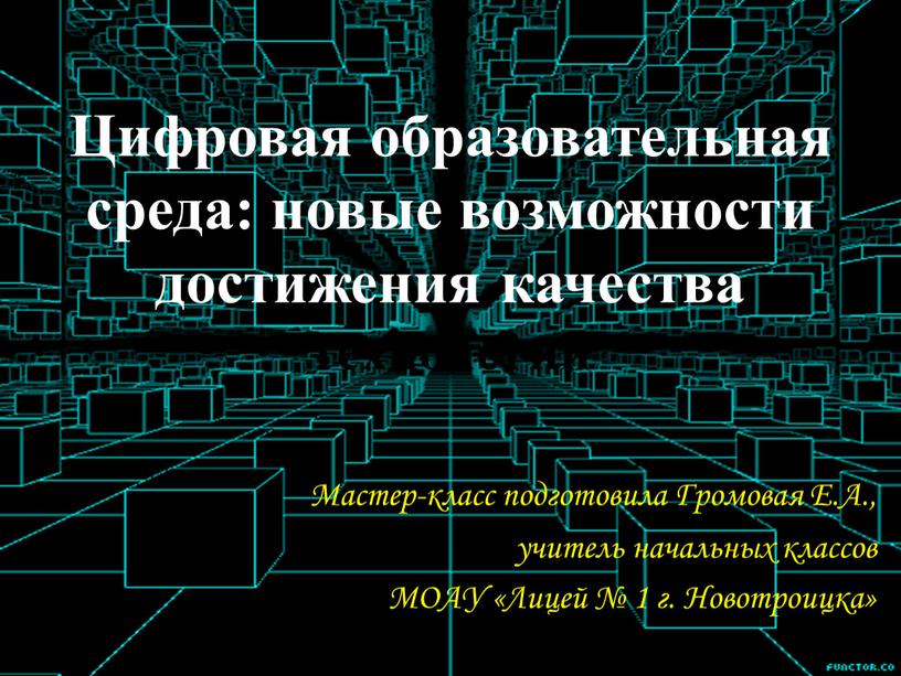 Цифровая образовательная среда: новые возможности достижения качества технологий