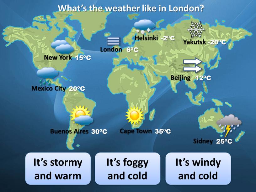 What’s the weather like in London?