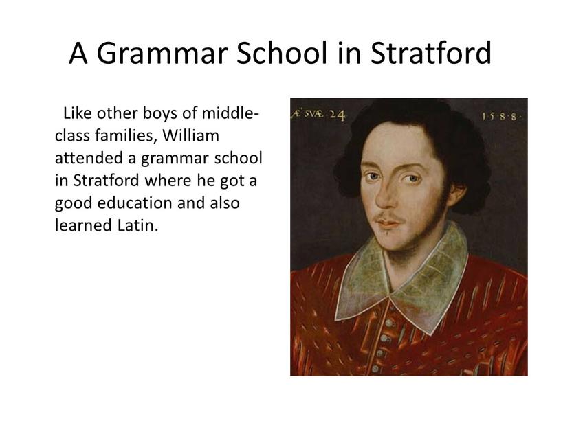 A Grammar School in Stratford