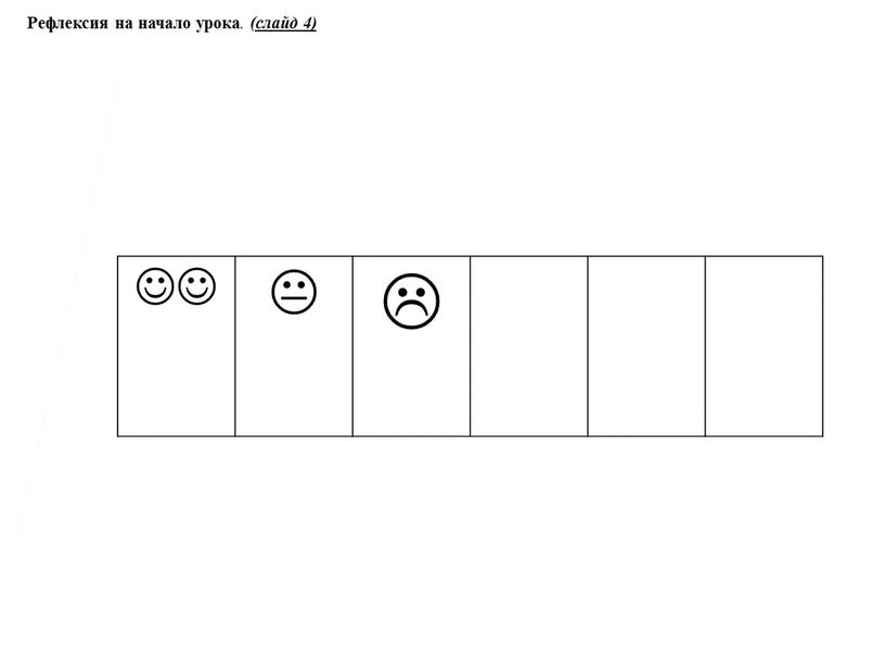 Рефлексия на начало урока . ( слайд 4)