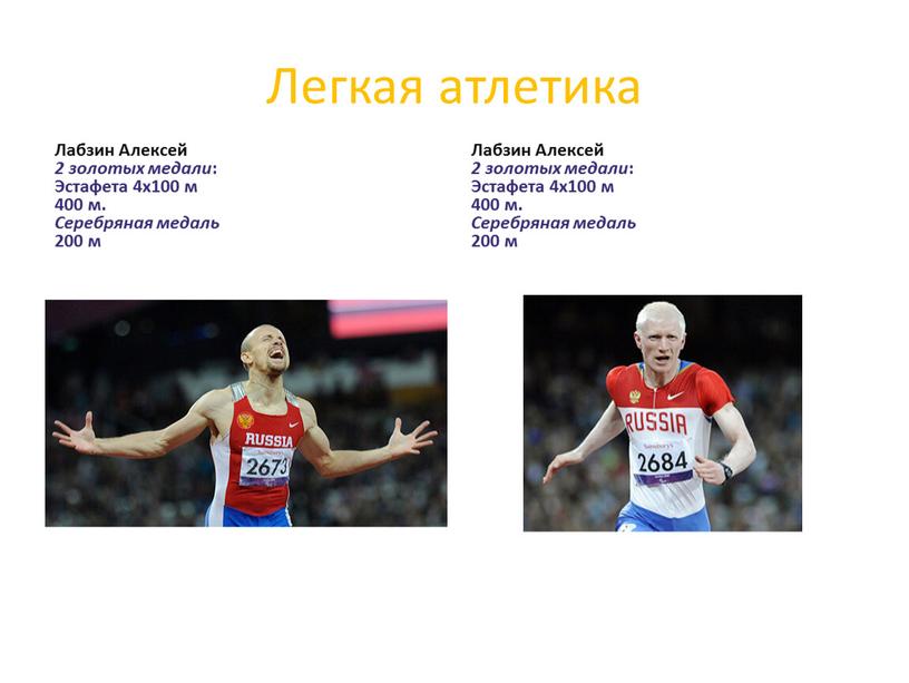Легкая атлетика Лабзин Алексей 2 золотых медали :