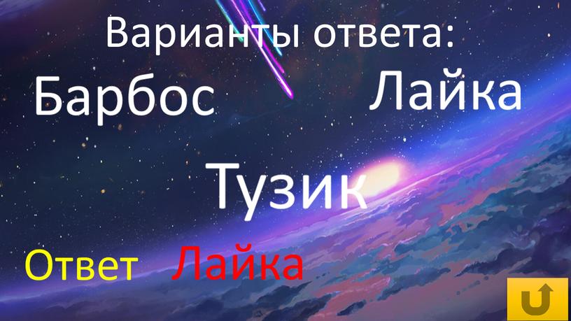 Варианты ответа: Лайка