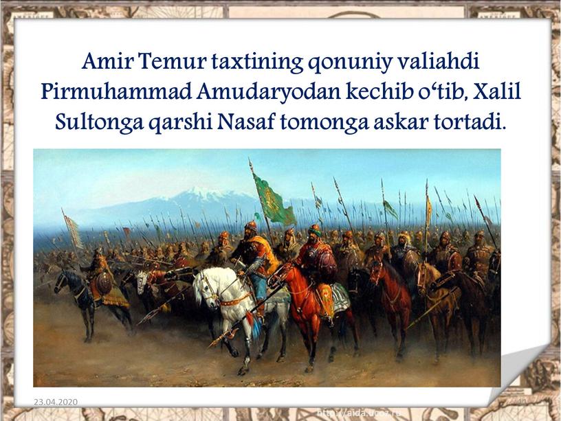 Amir Temur taxtining qonuniy valiahdi