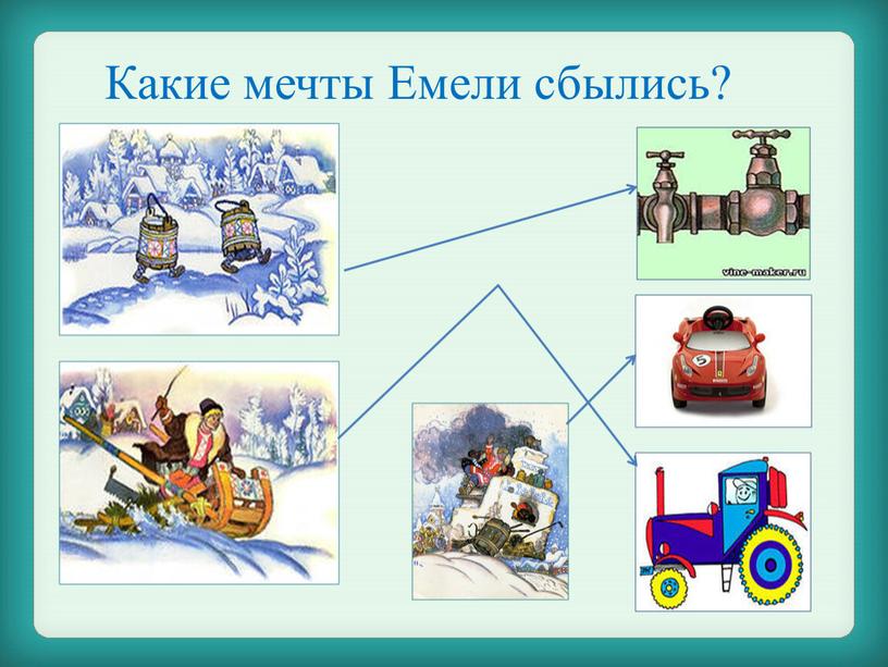 Какие мечты Емели сбылись?