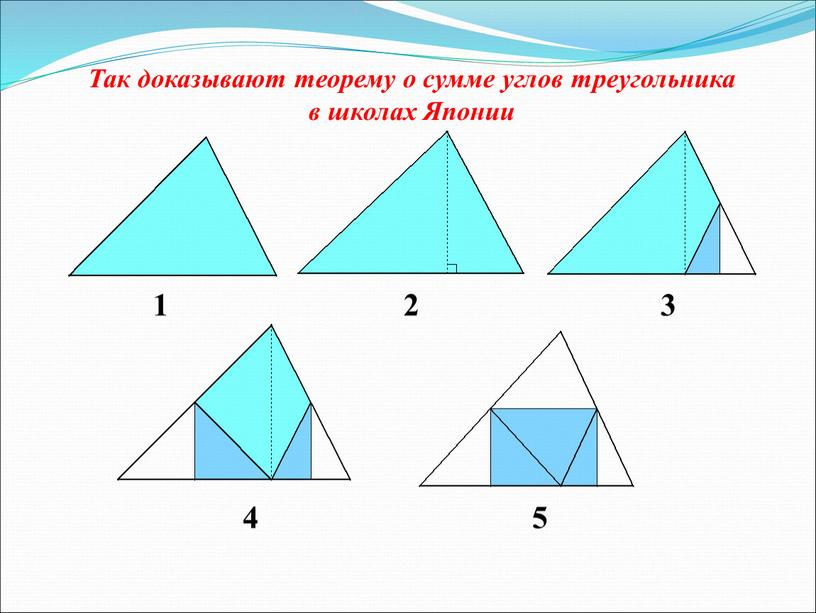 Так доказывают теорему о сумме углов треугольника в школах