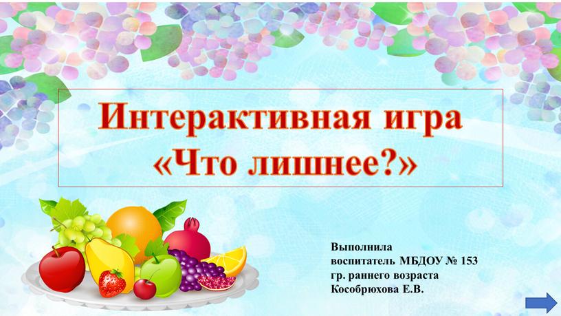 Интерактивная игра «Что лишнее?»