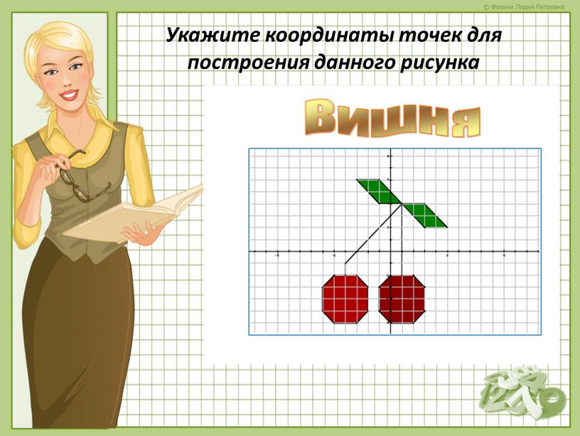 Укажите координаты точек для построения данного рисунка