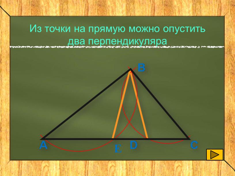 Из точки на прямую можно опустить два перпендикуляра