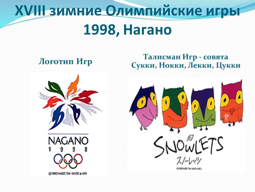 XVIII зимние Олимпийские игры 1998,