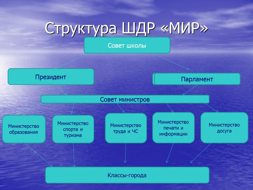 Структура ШДР «МИР» Совет школы