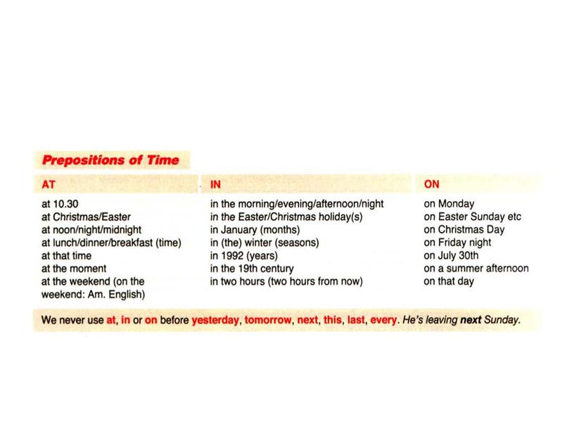 89 Prepositions. 9 class