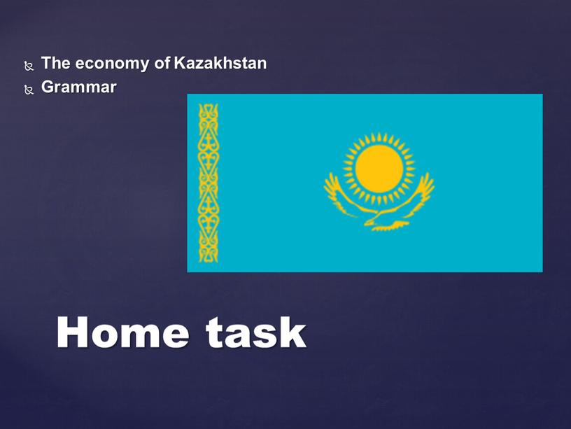 The economy of Kazakhstan Grammar