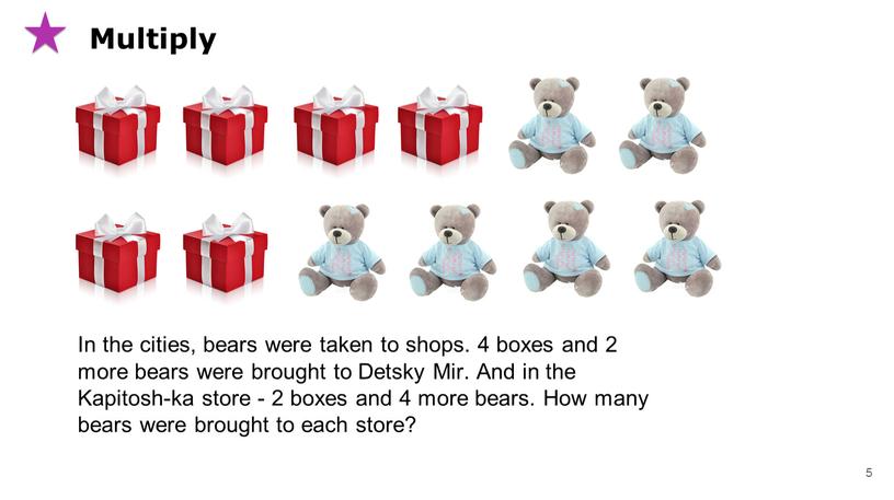 Multiply In the cities, bears were taken to shops