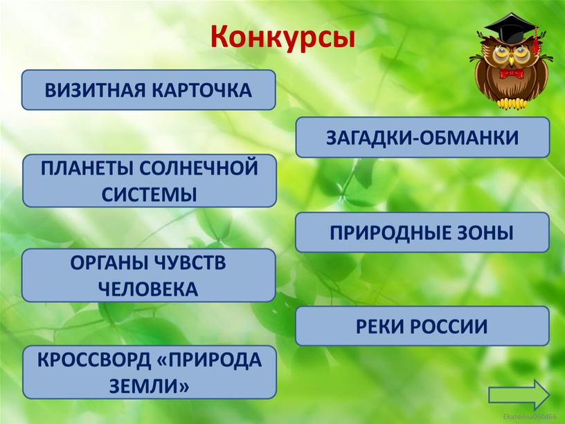 Конкурсы ВИЗИТНАЯ КАРТОЧКА ПРИРОДНЫЕ