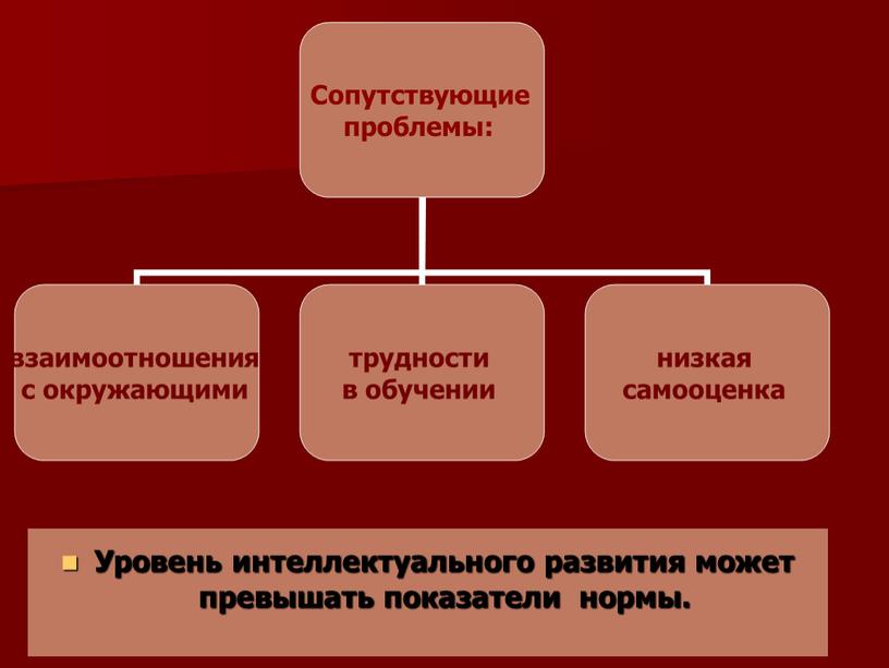 Уровень интеллектуального развития может превышать показатели нормы